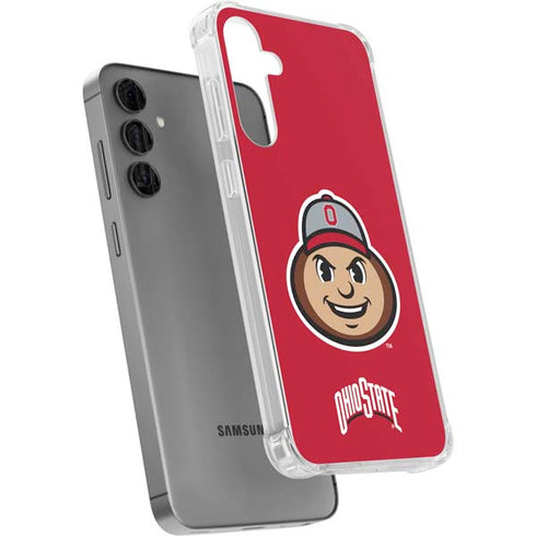 Ohio State University OSUBuckeyes Light Grey Galaxy S24 Plus Clear Case
